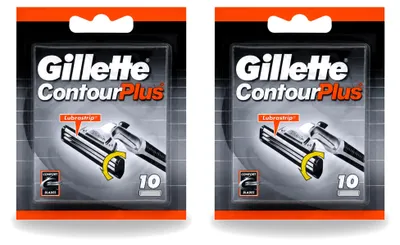 Productafbeelding van 2 x Gillette Contour Plus wegwerpscheermesjes - voordeelverpakking - 2 stuks