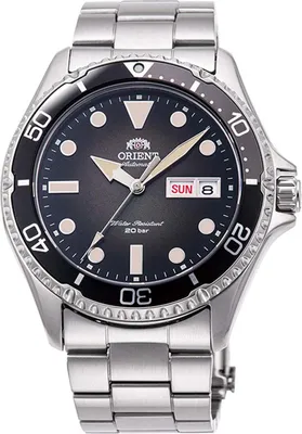 A close-up studio shot of an Orient Mako Kamasu Automatic RA-AA0810N19B men's watch.
