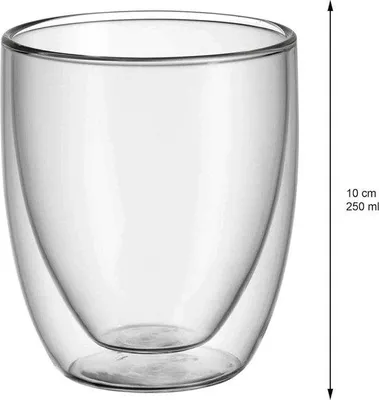 Immagine prodotto di Set di bicchieri Famanu per Latte Macchiato, 12 pezzi, con cucchiaini, capacità 280 ml, e set di 2 bicchieri da cappuccino a doppia parete, capacità 250 ml