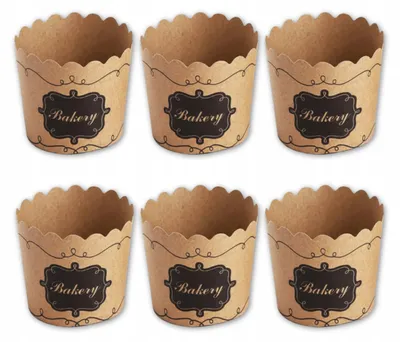 Produktbild von Elhandel Papier Muffinförmchen Dekoration 6 Stück