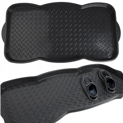 Zdjęcie produktu dla Ociekacz na buty czarny plastikowy podkładka na obuwie 75x38cm