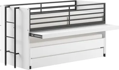 Produktbild von Hochbett Kary 219x98x117 Kinderbett Holzwerkstoff Weiß