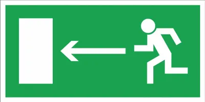 Productafbeelding van Z-3E - Evacuatiebord "Richting naar de uitgang, vluchtroute links" - 150x300