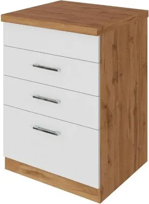 Obrázek produktu pro Skříňka pro vestavnou varnou desku Held Möbel Sorrento 60 x 60 x 86 cm bílá matný dub světlý matný