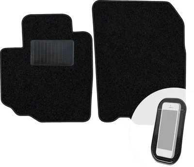 Produktbild von moto-MOLTICO Vorne Fußmatten Auto Velours Autoteppiche Schwarz Automatten Set 2-teilig passend für Suzuki Vitara 2014-2018
