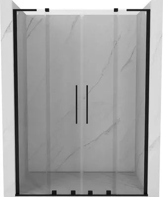 Produktbild von Mexen Velar L Duo Schiebeduschtüren 140 cm, transparent, schwarz - 871-140-003-02-70