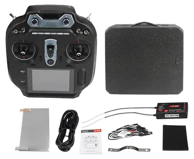 Image de 2.télécommande 4GHz 16CH, 3.5 Inch IPS Screen Transmitter with Receiver Set for Remote Control Plane Car Boat Black