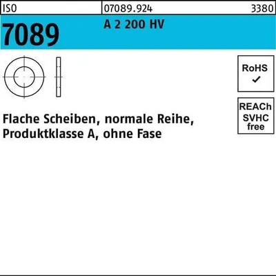 Produktbild von Unterlegscheibe ISO 7089 o.Fase 10 A 2 200 HV