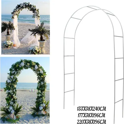 Productafbeelding van IJzeren boogdecoratie voor bruiloften, feesten, tuinieren, bruiloften en bloemendecoraties - Maat S