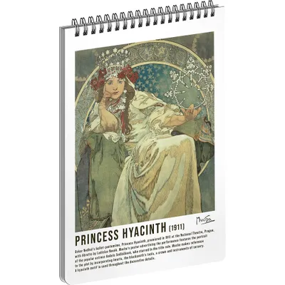 Produktbild von Spiralnotizbuch Alfons Mucha - Prinzessin, liniert
