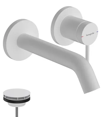 Produktbild von hansgrohe Tecturis S Einhebel-Waschtischmischer Unterputz für Wandmontage EcoSmart+ mit Auslauf 16,5 cm, Mattweiß