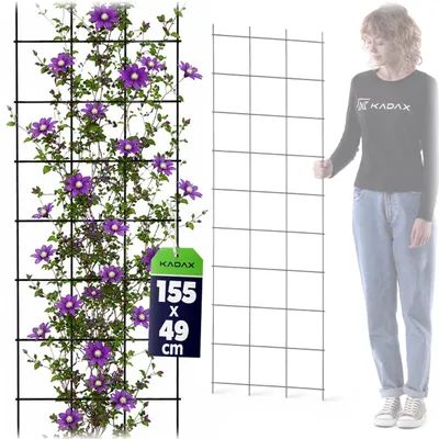 Produktbild von KADAX Rankgitter, Rankhilfe aus Stahl, Wandgitter für Pflanzen, Garten, Balkon, Terrasse, Drahtgitte