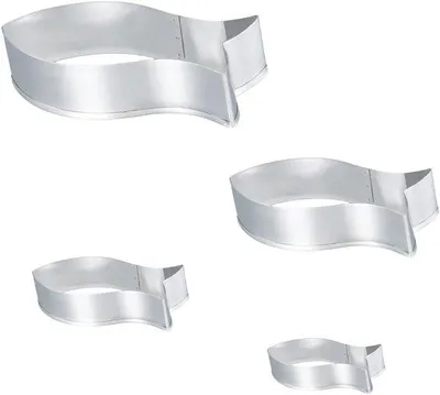 Produktbild von Edelstahl-Keksschaber-Set, 4-teilig, leicht zu reinigen