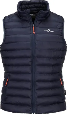 Produktbild von Blue Wave Damen Steppweste Olivia mit Stehkragen - Gesteppte Weste packable inkl. Packbeutel in Marine Größe 46