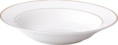 Zdjęcie produktu dla AMBITION Aura Gold 23 cm - porcelanowy talerz głęboki / serwis obiadowy / talerz obiadowy