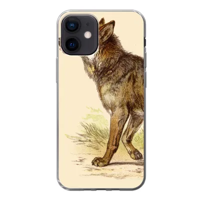 Produktbild von MuchoWow® Handyhülle Schutzhülle Hülle für iPhone 12 Wolf - Raubtier - Pflanzen Silikon Softcase Handy Hülle - Schutzhülle