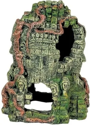 Zdjęcie produktu dla ZOLUX Dekoracja akwarium kamienna wieża z 4 ścianami 13x13x17 cm, Z355404
