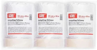 Image de Film de protection de 55 cm x 20 m, lot de 3, avec ruban adhésif, pour travaux de peinture