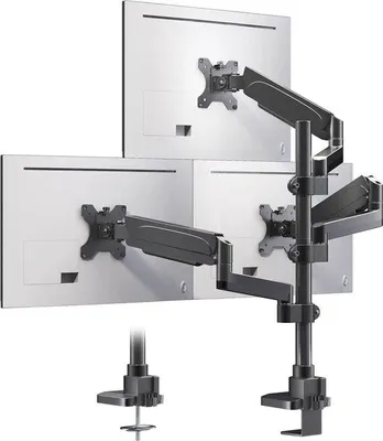 Produktbild von Famanu Monitorhalterung für 3 Monitore bis 32 Zoll – Neigbar und Schwenkbar mit Kabelmanagement