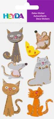 Obrázok produktu pre 6XHeyda 203780645 StickerMix Katzen