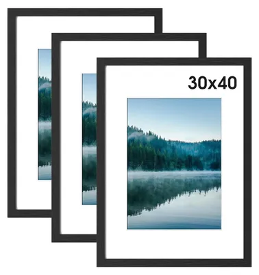 Imagen del producto de Juego de 3 marcos de fotos de madera s (30x40 cm)