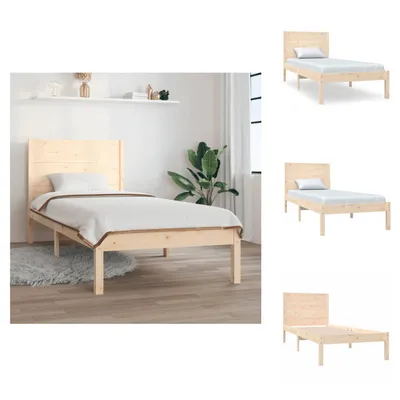Produktbild von vidaXL Massivholzbett Kiefer 90x200 cm -  Betten & Bettgestelle