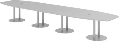 Produktbild von bümö Konferenztisch XXL KT52 - Nachbildung: Grau, tischfuss: Säule in Silber