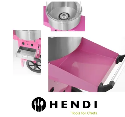 Produktbild von HENDI Zuckerwatte-Maschine - Edelstahl, rosa, 1130 W mit Schublade