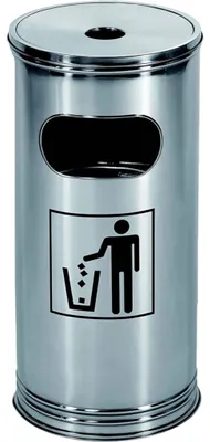 Image de WESCO® Cendrier sur pied, inox, 15 l