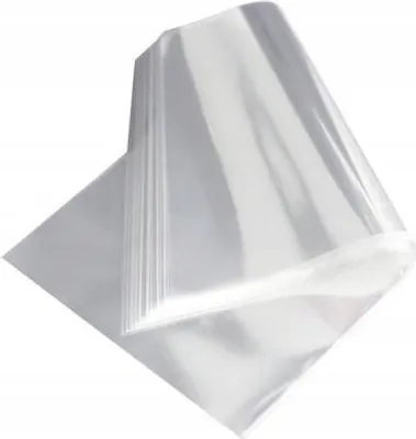 A stack of clear cellophane sheets.