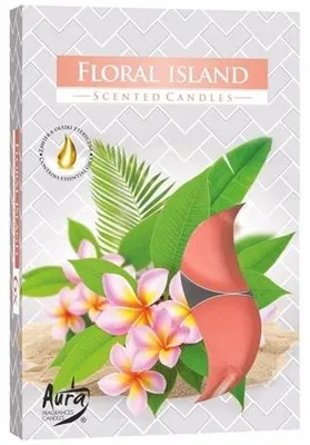 Produktbild von Bispol Teelichter 6 Stück Duft Kerzen Blumeninsel