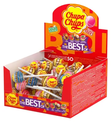 Produktbild von Chupa Chups Lollipops best of assortment in different flavors 50 pieces