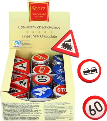 Produktbild von 100er SET Verkehrszeichen, lose 12,5 g / Schokolade