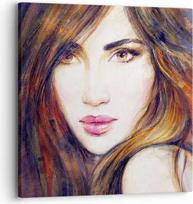Produktbild von Bild auf Leinwand - Leinwandbild - Frau Gesicht Lippen - 30x30cm - Wand Bild - Wanddeko - Wandbilder - Leinwanddruck - Bilder - Kunstdruck - Wanddekoration - Leinwand bilder - Wandkunst - AC30x30-3986