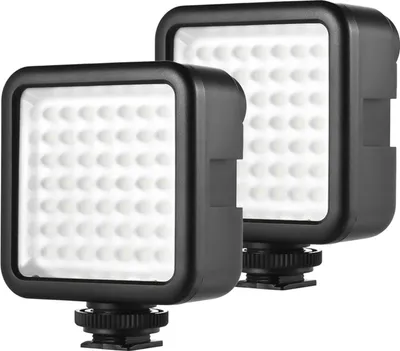Produktbild von Andoer W49 Mini Interlock Kamera LED Panel Licht Dimmbar Camcorder Videobeleuchtung Mit Schuhhalterung Adapter fuer Canon Nikon  A7 DSLR, Packung š€ 2 Stueck