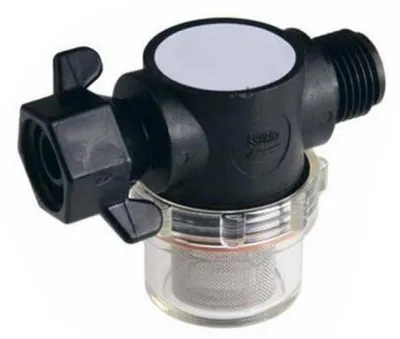 Image de Filtre à eau intégré de 1,27 cm pour camping-cars, caravanes, installations d'eau de mer, avec tamis en acier inoxydable de 50 mailles