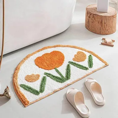 Produktbild von 360Home Badezimmermatte Badvorleger Teppich Fußmatten für das Badezimmer 60cm*90cm gelb