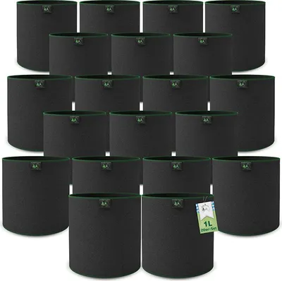 Produktbild von TTL GARDEN Pflanzsack 1L – 20er Set Stofftöpfe aus Filz & Vliesstoff