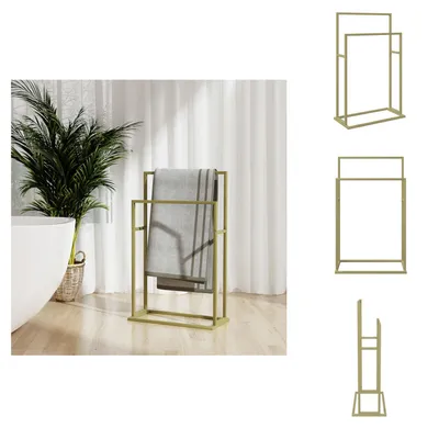 Obrázok produktu pre vidaXL Stojan na uteráky zlatý 48x24x78,5 cm žehlička - Stojan na uteráky