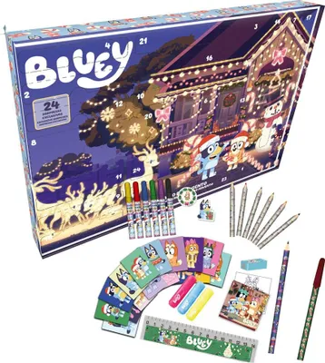 Produktbild von Bluey Adventskalender mit 24 lustigen Überraschungen für Kinder