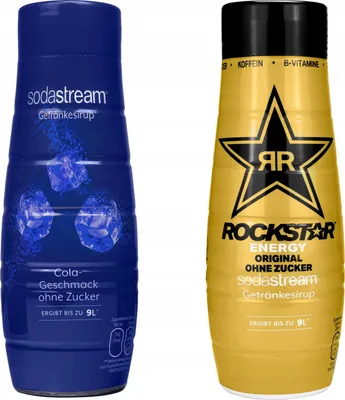 Image de Sirup Sodastream Cola sans sucre + Rockstar Original Zero, 440 ml, 2 cous cous