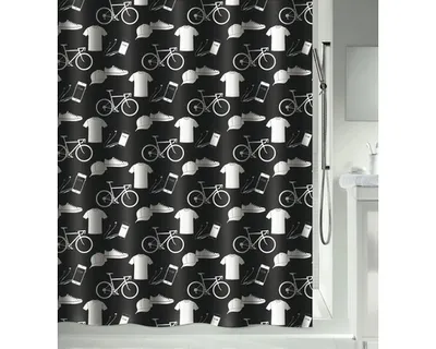 Produktbild von Spirella Patchwork, Muster, Ring, Polyester, Schwarz, Weiß, Maschinenwäsche, 30 °C