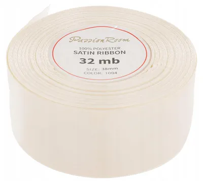 Obrázek produktu pro PassionRoom_pl Saténová stuha dekorační 38 mm 32 m tmavě krémová