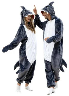 Produktbild von vavalad Erwachsene Hai Pyjama Erwachsene Cosplay Kostüm Hai Einteiler Tier Pyjam