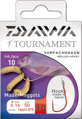 Produktbild von Daiwa Tournament Madenhaken Gr.14 Gebundene Vorfachhaken