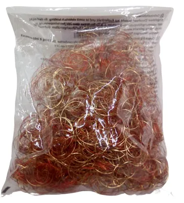 Produktbild von Engelshaar gelockt Lametta Dekoration Weihnachten Tannenbaum Weihnachten 10g , Farbe:Kupfer/Gold