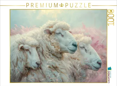 Produktbild von CALVENDO Puzzle Mit den Schafen | 1000 Teile Lege-Größe 64x48cm Foto-Puzzle für glückliche Stunden