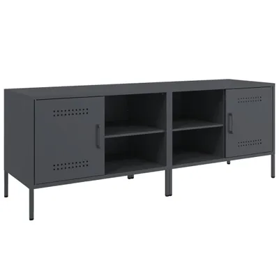 Produktbild von vidaXL TV-Schränke 2 Stk. Anthrazit 68x39x50,5 cm Stahl