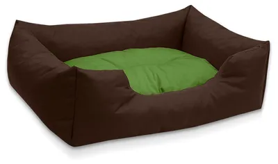 Produktbild von BedDog Hundebett MIMI, Hundesofa,Hundekissen,(L) ca. 80x65x18cm,GREEN-FIELD (braun/grün)