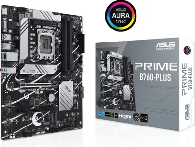Zdjęcie produktu dla ASUS PRIME B760-PLUS, Intel, LGA 1700, Intel® Celeron®, Intel® Core™ i3, Intel® Core™ i5, Intel® Core™ i7, Intel® Core™ i9,..., LGA 1700, DDR5-SDRAM, 192 GB